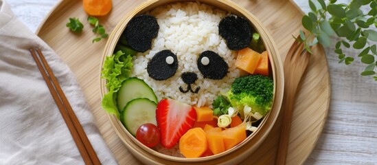 Panda lunch for kids.