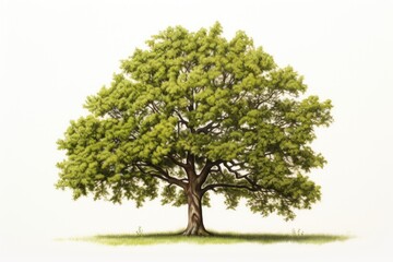 a tree standing on a white background