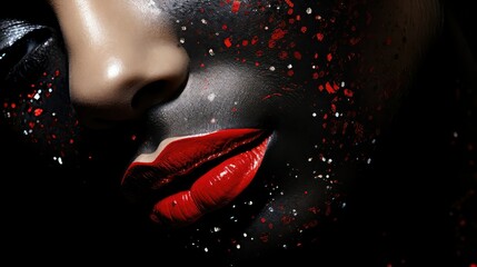 black dark glitter background illustration shine mysterious, elegant enchanting, midnight cosmic black dark glitter background