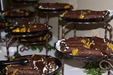 Chocolate cannolis for dessert