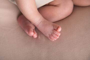 Newborn soft baby feet body part delicate motherhood 