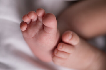 Newborn soft baby feet body part delicate motherhood 