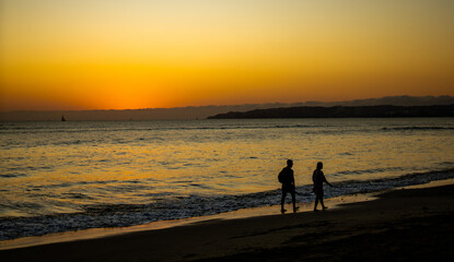 atardecer en el verano en playa de Bucerias, Nayarit, México. © jucesnay