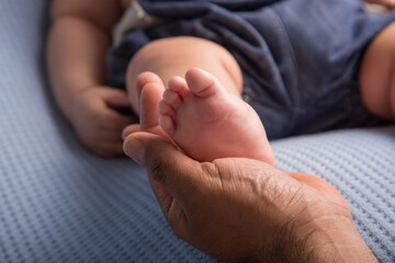 Newborn soft baby feet body part delicate motherhood  - obrazy, fototapety, plakaty