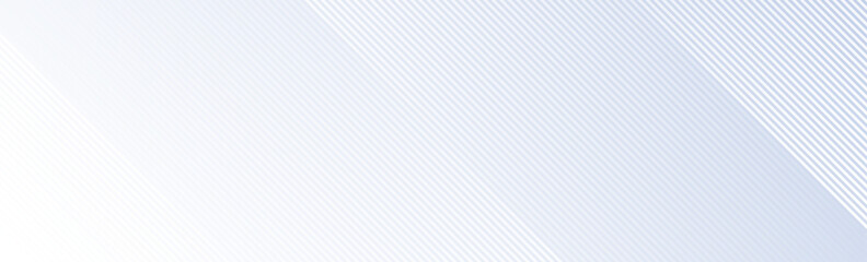 Light blue diagonal gradient line footer background. Abstract grey oblique stripe wallpaper. Wide geometric universal header. Vector tech backdrop for flyer, poster, banner, brochure, booklet, leaflet - obrazy, fototapety, plakaty