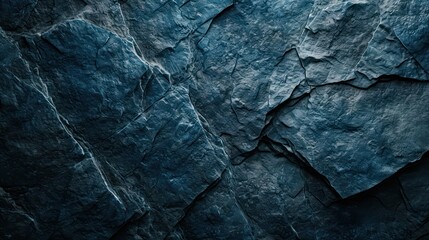 Rock texture background. dark blue rough mountain surface. textured stone background with space for design - obrazy, fototapety, plakaty