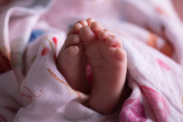 Newborn soft baby feet body part delicate motherhood 