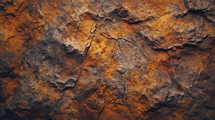 Rock texture background. dark orange or brown rough mountain surface. textured stone background with space for design