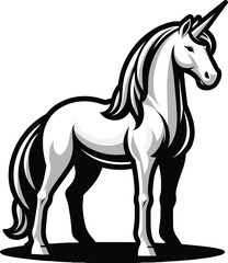 unicorn vector silhouette illustration