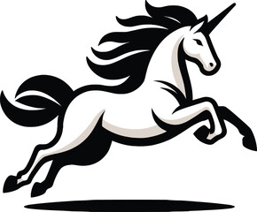 Obraz premium unicorn vector silhouette illustration