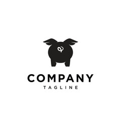 Obraz premium Pig Fly logo icon vector template.eps