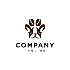 Paw coffee dog logo icon vector template.eps