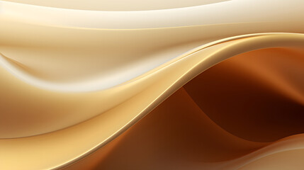 Fototapeta premium A seamless abstract golden texture background featuring elegant swirling curves in a wave pattern, set against a luxurious gold fabric material background.