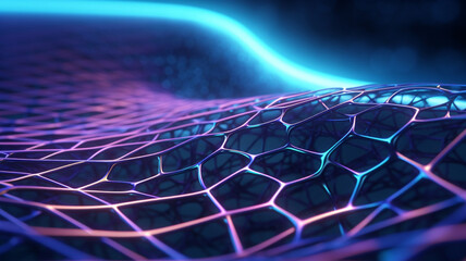 Nanotechnology Fabric A close up of a fiber woven - obrazy, fototapety, plakaty