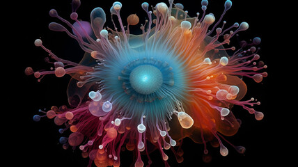 Microbial Nebula A microscopic view that resembles algae