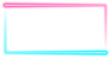 Glowing Neon Rectangle Frame