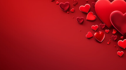 Valentine's Day, love and romance background, background with heart shapes