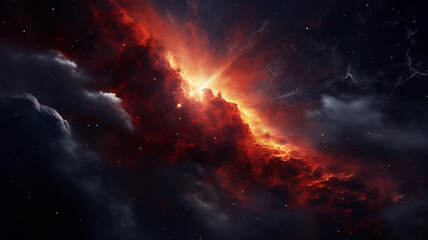 Fototapeta premium A dynamic and vibrant space background with a comet neon effect