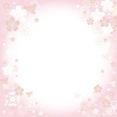 Obraz na płótnie Canvas 桜の飾りフレーム