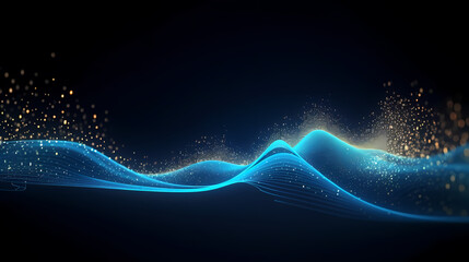 Technology abstract lines background and light effects, technology sense background