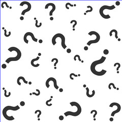 Black and White Question Marks Pattern