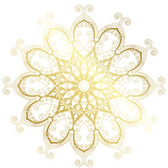 Golden mandala.Mandala de lujo .color dorado