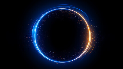 Abstract geometric lines background, technological lines background and light effects, 3D rendering