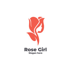 Rose And Girl Logo Design