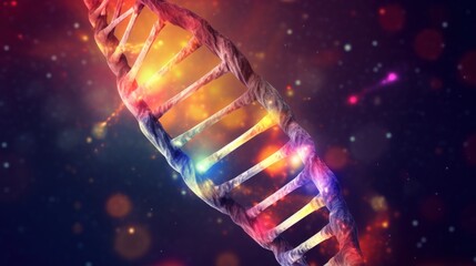Helix DNA molecule with modified genes. Correcting mutation by genetic engineering. Concept Molecular genetics.Generative AI