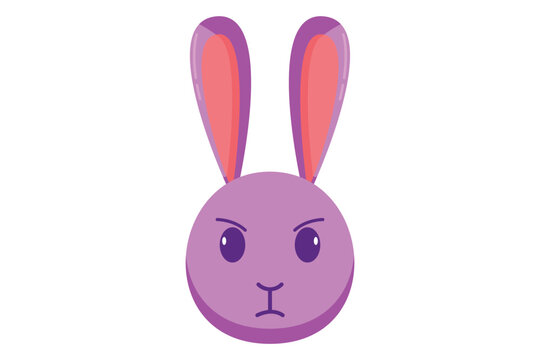 Cute Rabbit Expression Sticker Design