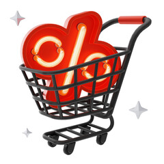 Black Friday ecommerce 3D Icon for UI UX social media