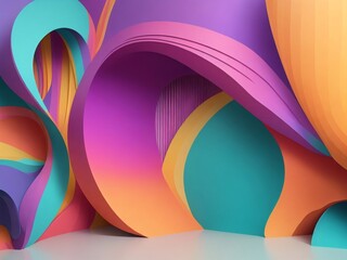 2d graphic wallpaper with colorful grainy gradients. Generated AI