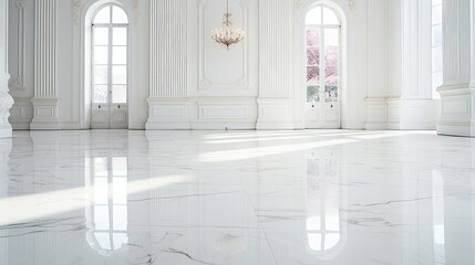 clean floor white background illustration minimalist modern, sleek elegant, bright pristine clean floor white background