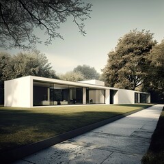 Obraz premium Luxury contemporary architecture house with pool in a magnificent location