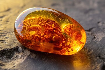 amber is translucent and has a rich golden-orange hue