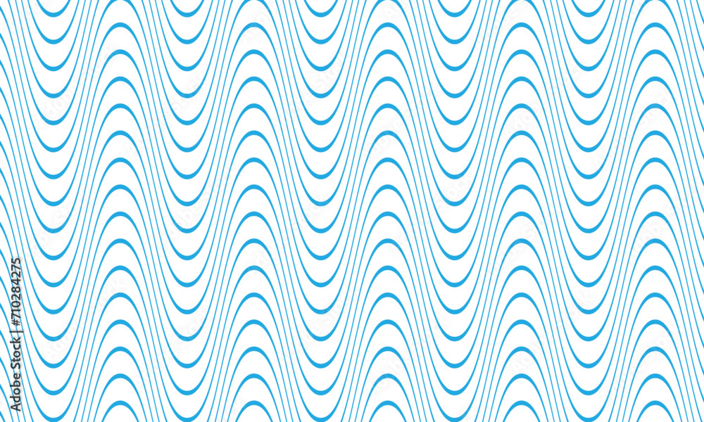 Poster abstract geometric blue smooth wave thin line pattern.