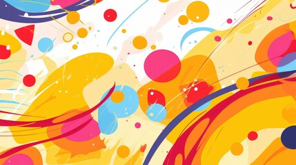 energetic abstract party background illustration dynamic lively, festive psychedelic, eclectic whimsical energetic abstract party background - obrazy, fototapety, plakaty