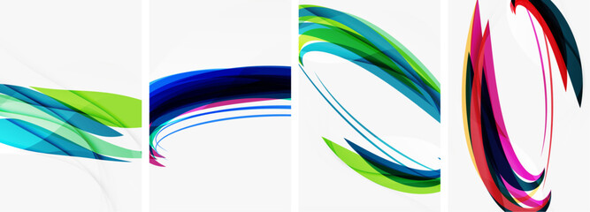 Abstract colorful wave posters for wallpaper, business card, cover, poster, banner, brochure, header, website