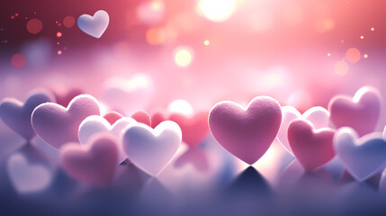 Romantic heart-shaped Valentine's Day background, symbolizing Valentine's Day, wedding, love