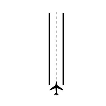 icon for airplain on runway
