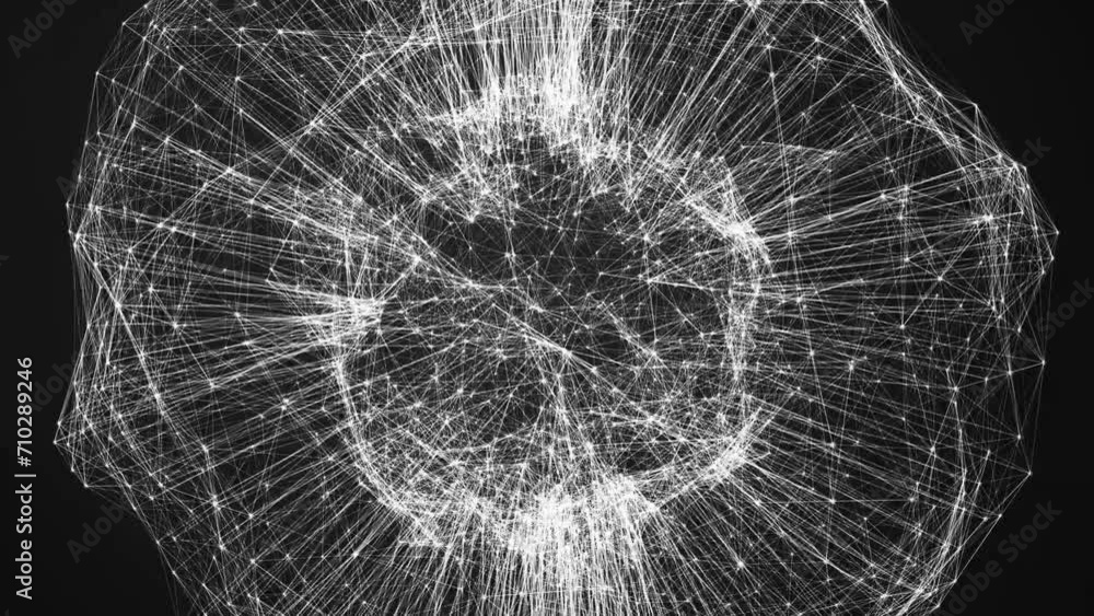 Aufkleber digital global network connection futuristic background