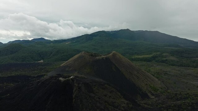 SLOW DRONE ORBIT OF PARICUTIN VOLCANO IN MICHOACAN