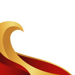 Fototapeta premium Modern Wavy Gold Corner