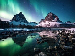 Naklejka premium panoramic mountain