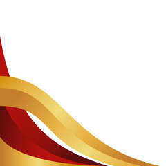 Modern Wavy Gold Corner