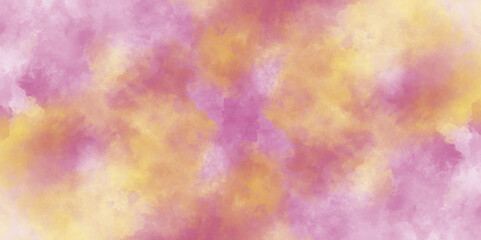 abstract watercolor background .watercolor background with pink and yellow color. Fantasy light red, pink shades watercolor background. subtle watercolor pink yellow gradient illustration.	
