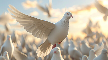 white dove in the park