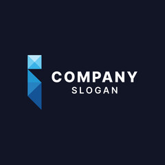 Letter I Simple Monogram Logo