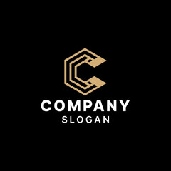Letter CC Simple Monogram Logo