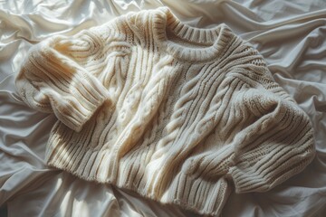 sweater is beige texture and visual interest